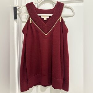 Michael kors sweater dark red, Size Small